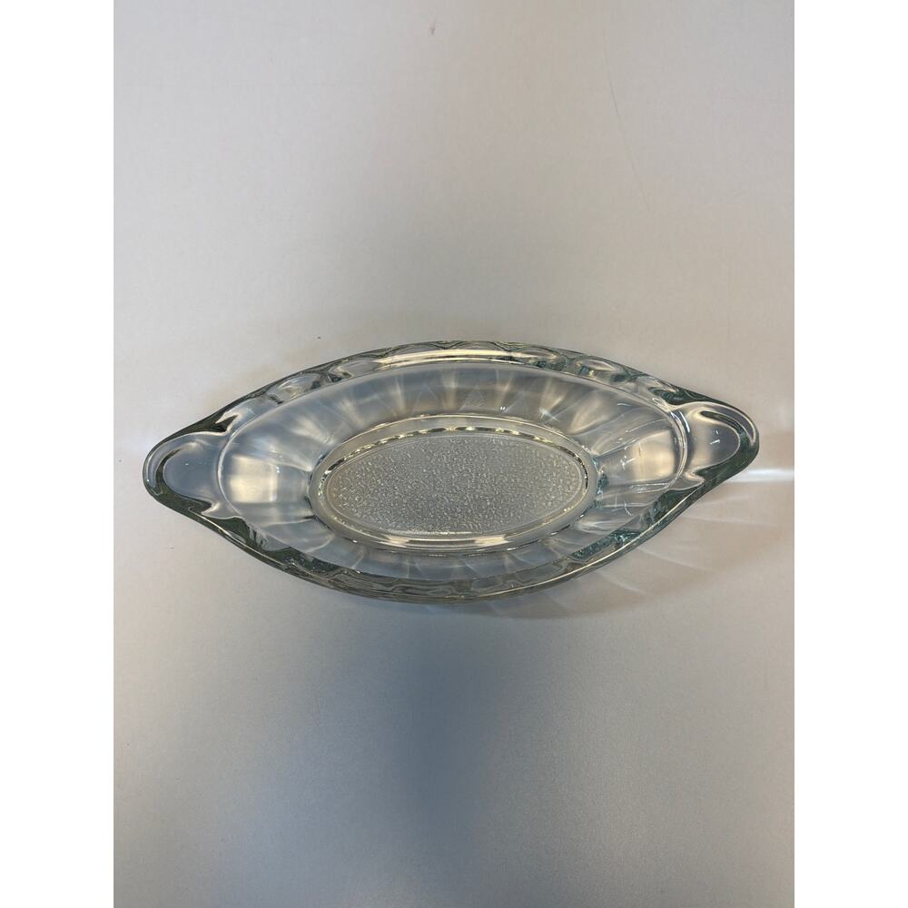 Vintage Clear Glass Banana Split Dish, Relish, Sauce Boat